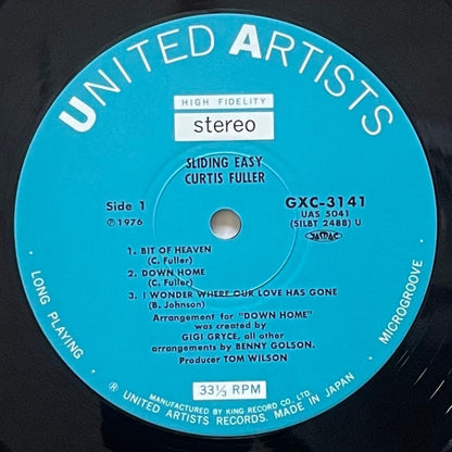 CURTIS FULLER SEXTET / SLIDING EASY on United Artists - Japan LP NM GXC-3141
