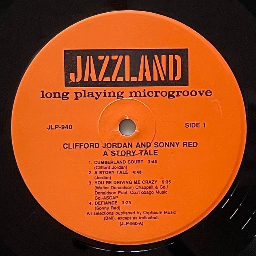 CLIFFORD JORDAN & SONNY RED / A STORY TALE on Jazzland - Japan LP NM WWLJ-7045