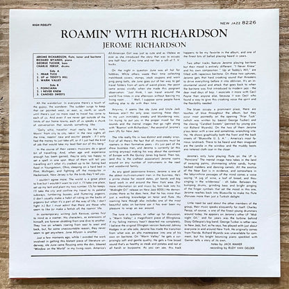 JEROME RICHARDSON / ROAMIN' WITH RICHARDSON on New Jazz - Japan LP NM WWLJ-7027 obi