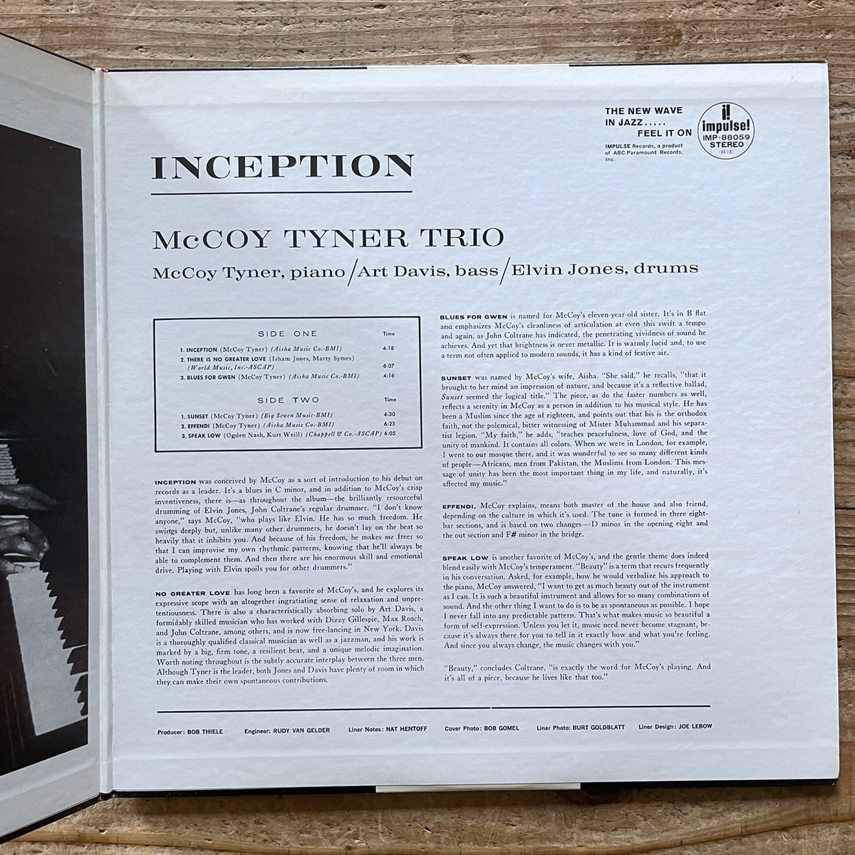 McCOY TYNER TRIO / INCEPTION - Japan Impulse LP GF sleeve IMP-88059