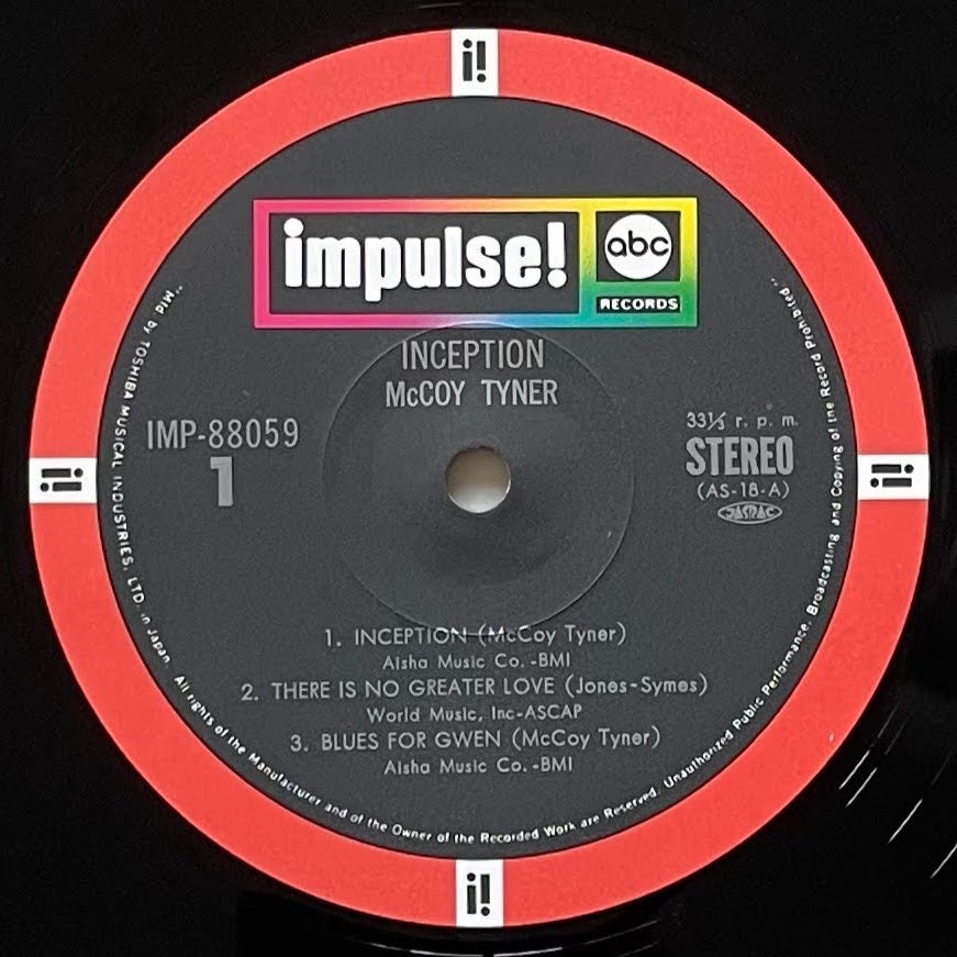 McCOY TYNER TRIO / INCEPTION - Japan Impulse LP GF sleeve IMP-88059