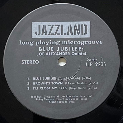 JOE ALEXANDER / BLUE JUBILEE on Jazzland - Japan LP NM VIJJ-30046 obi