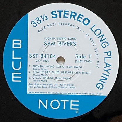 SAM RIVERS / FUCHSIA SWING SONG on Blue Note - Japan King LP GXK-8020