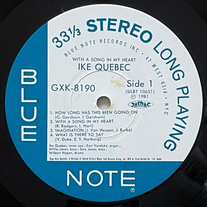 IKE QUEBEC / WITH A SONG IN MY HEART on Blue Note - Japan King LP GXK-8190