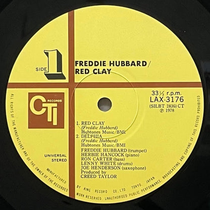 FREDDIE HUBBARD with JOE HENDERSON / RED CLAY on CTI - Japan LP LAX-3176