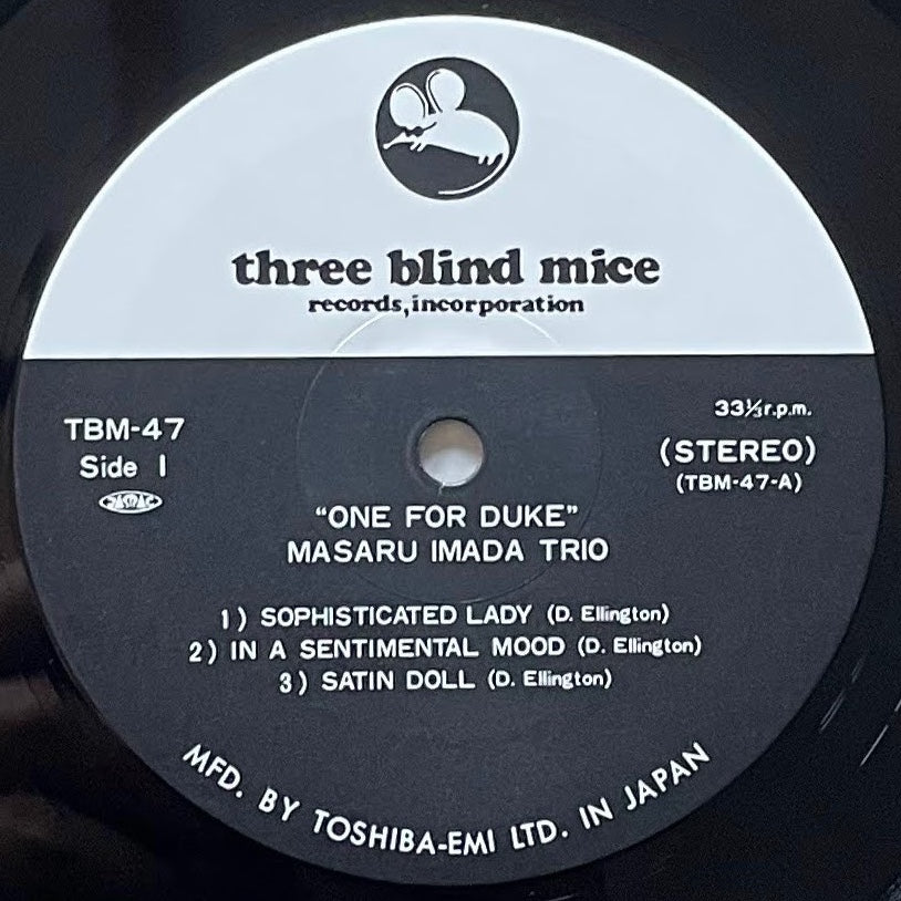 MASARU IMADA TRIO / ONE FOR DUKE Japan Three Blind Mice Original TBM-47