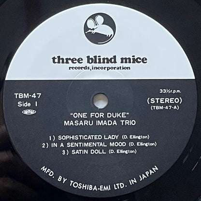 MASARU IMADA TRIO / ONE FOR DUKE Japan Three Blind Mice Original TBM-47