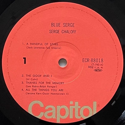SERGE CHALOFF / BLUE SERGE on Capitol - Japan LP ECR-88018