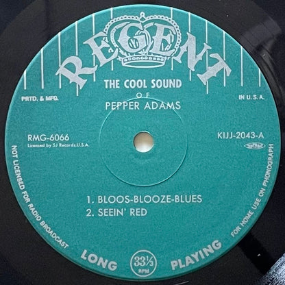 PEPPER ADAMS / THE COOLS SOUND OF - Regent LP Japan King MONO NM KIJJ-2043