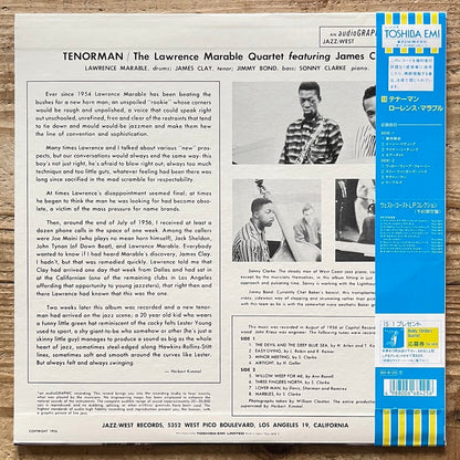 LAWRENCE MARABLE QUARTET feat. JAMES CLAY / TENORMAN on Jazz West - Japan LP NM TOJJ-5818 obi