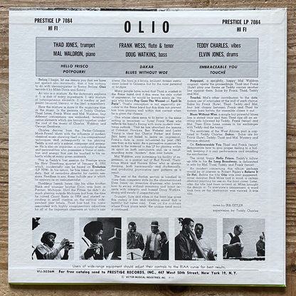 THAD JONES / OLIO on Prestige - Japan MONO LP VIJ-5026