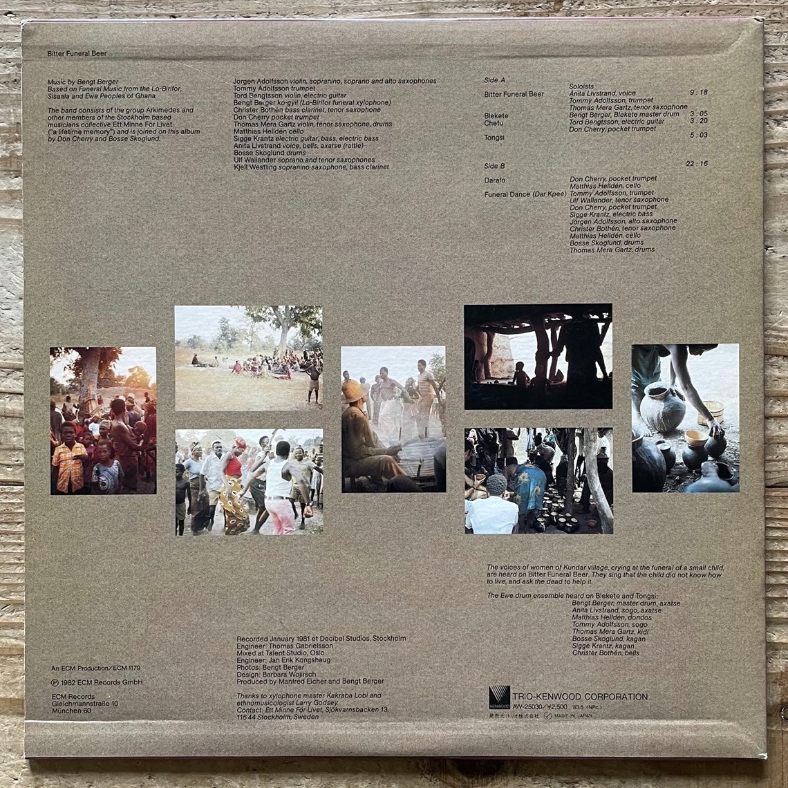 BENGT BERGER feat. DON CHERRY / BITTER FUNERAL BEER on German ECM - Japan LP AW-25030