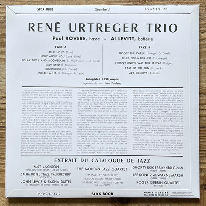 RENE URTREGER TRIO on French Versailles - Japan Heavy Vinyl reissue NM