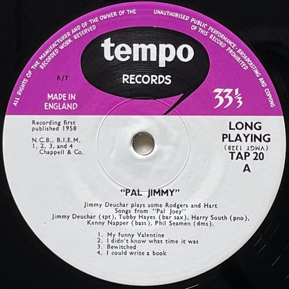 JIMMY DEUCHAR, TUBBY HAYES / PAL JIMMY on UK Tempo - Japan Heavy Vinyl reissue NM TAP 20