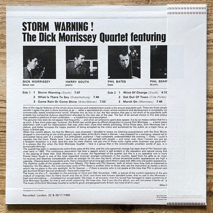 DICK MORRISSEY QUARTET / STORM WARNING on UK Mercury - Japan LP NM NLP6005 obi