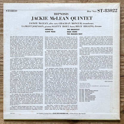 JACKIE McLEAN QUINTET / HIPNOSIS - Japan Blue Note King Original LP GXF-3022