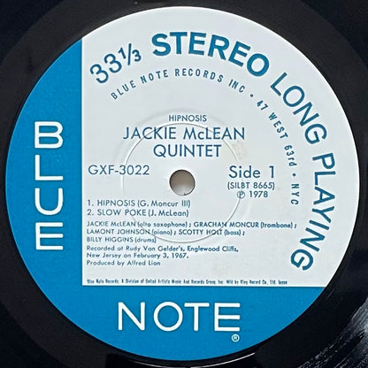 JACKIE McLEAN QUINTET / HIPNOSIS - Japan Blue Note King Original LP GXF-3022