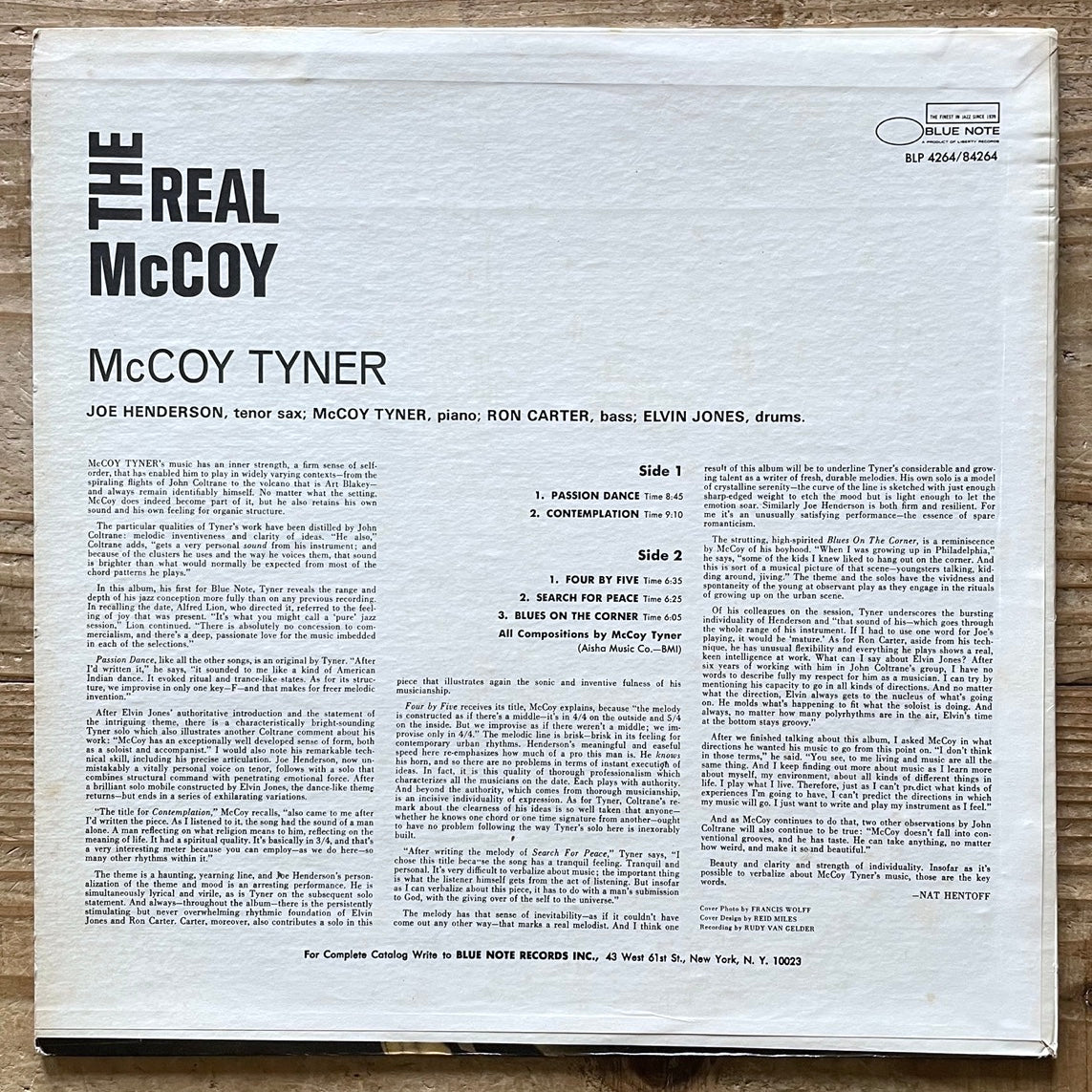 McCOY TYNER / REAL McCOY on Blue Note - 1971 US UA Stereo VAN GELDER BST-84264