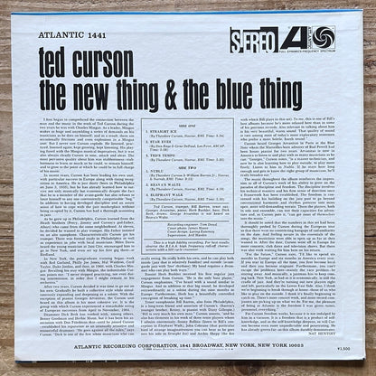 TED CURSON / THE NEW THING & THE BLUE THING on Atlantic - Japan LP Bill Barron P-4514A