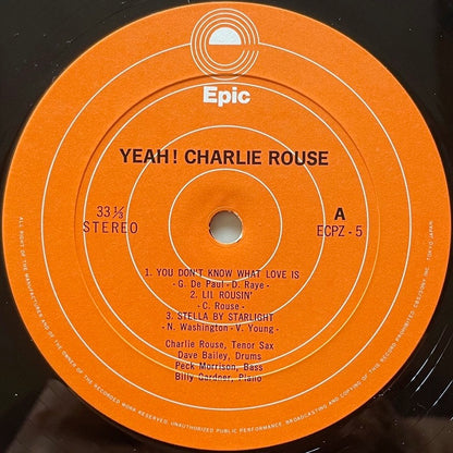 CHARLIE ROUSE / YEAH! on Epic - Japan LP ECPZ-5