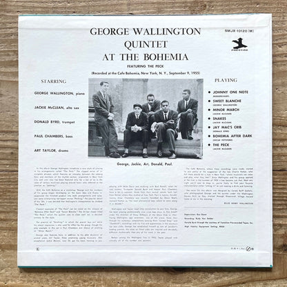 GEORGE WALLINGTON QUINTET AT THE BOHEMIA on Progressive - Japan Prestige MONO LP Jackie McLean SMJX-10120