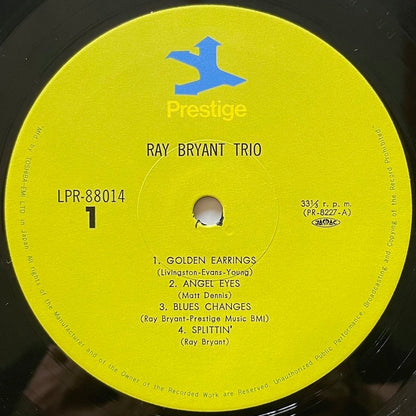 RAY BRYANT TRIO on Prestige - Japan MONO LP LPR-88014