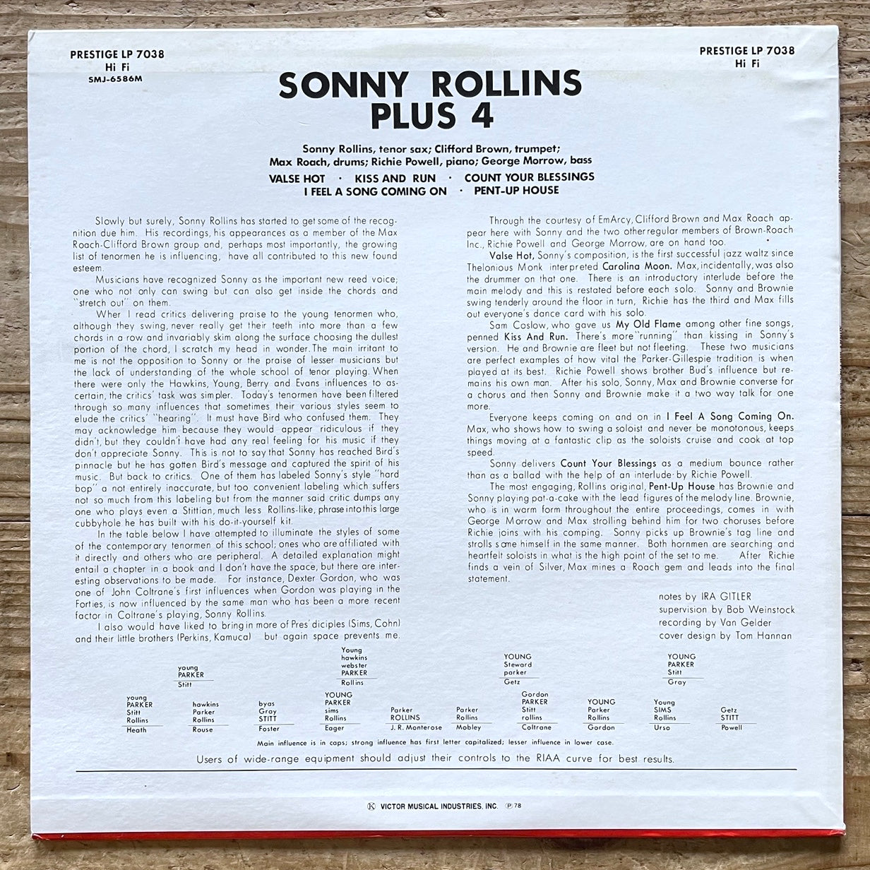 SONNY ROLLINS / PLUS 4 on Prestige - Japan MONO LP NM SMJ-6586