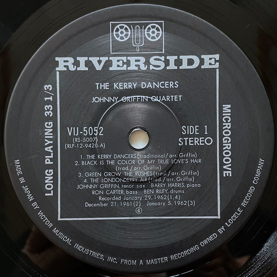JOHNNY GRIFFIN QUARTET / KERRY DANCERS on Riverside - Japan LP VIJ-5052