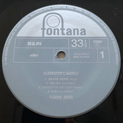 RONNIE ROSS / CLEOPTRA'S NEEDLE on UK Fontana - Japan Heavy Vinyl reissue UCJU-9053 obi