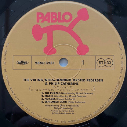 NIELS-HENNING ORSTED PEDERSEN - PHILIP CATHERINE / THE VIKING on Pablo - Japan LP NM 28MJ-3281