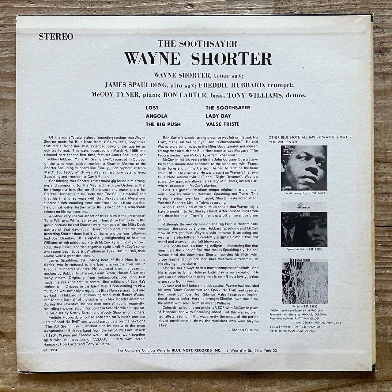 WAYNE SHORTER / THE SOOTHSAYER on Blue Note - Japan King Original LP GXF-3054
