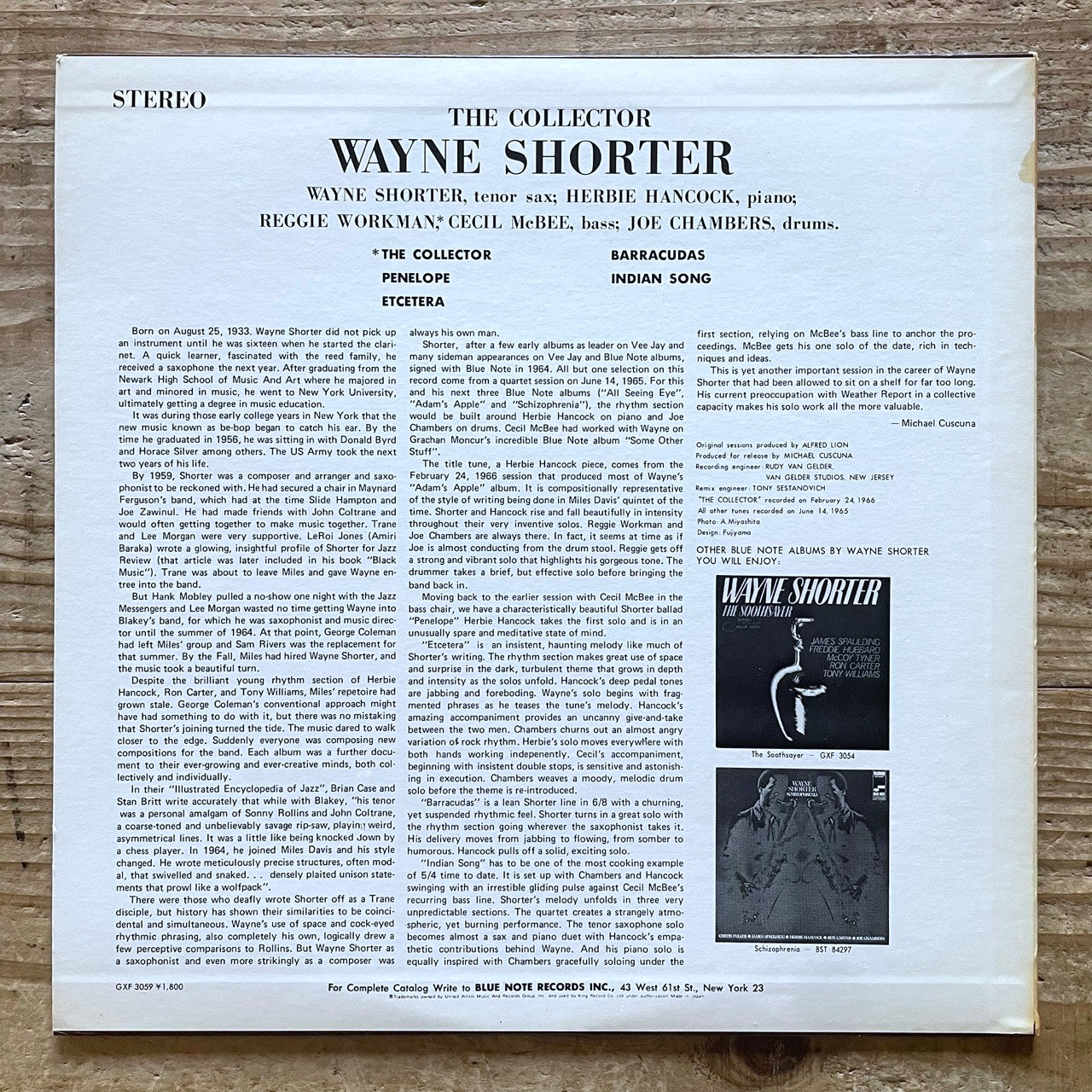 WAYNE SHORTER / THE COLLECTOR on Blue Note - Japan King Original LP GXF-3059