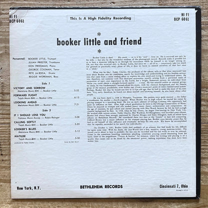 BOOKER LITTLE AND FRIEND on Bethlehem 1969 US 2nd Press
