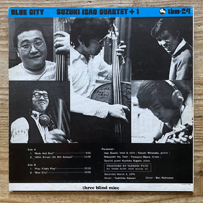 ISAO SUZUKI QUARTET + 1 / BLUE CITY on Three Blind Mice - Japan Original LP TBM-24
